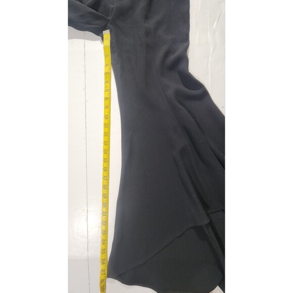 NEW Zara Woman Black Bell Bottom Jumpsuit Lace Insert Size L Spaghetti Straps - Picture 14 of 15